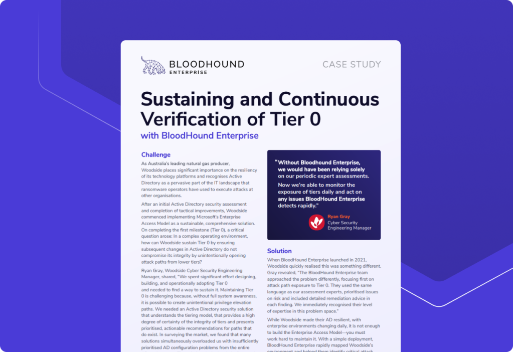 Sustaining and Continuous Verification of Tier 0 with BloodHound Enterprise