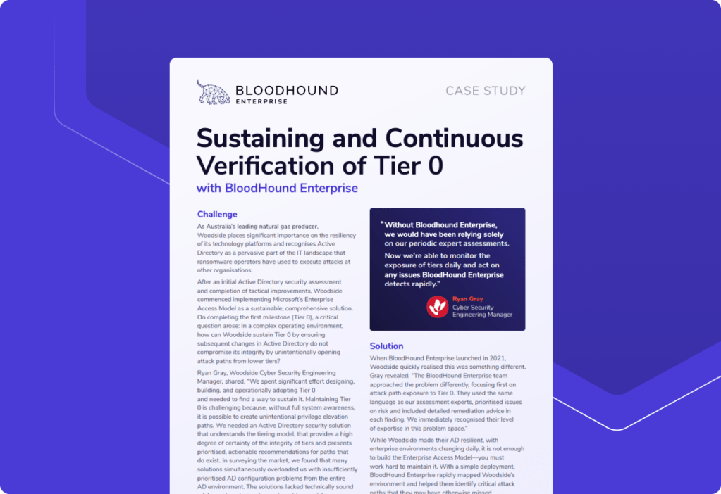 Sustaining and Continuous Verification of Tier 0 with BloodHound Enterprise