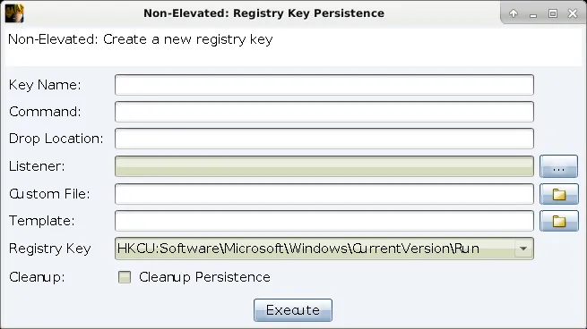 Figure 12 — Persistence option for Registry Keys