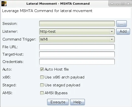 MSHTA Command Menu