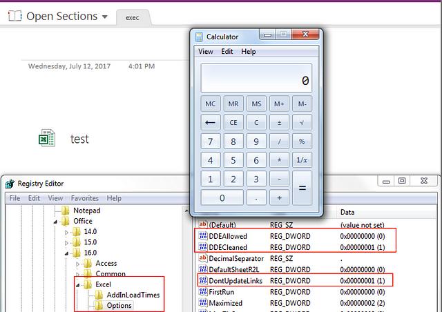 image for Reviving DDE: Using OneNote and Excel for Code Execution
