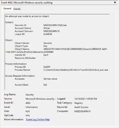 Windows Event ID 4663