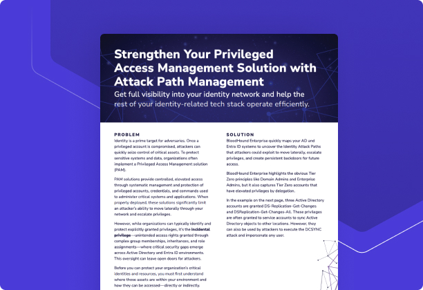 Strengthen Your Privileged Access Management Solution with Attack Path Management