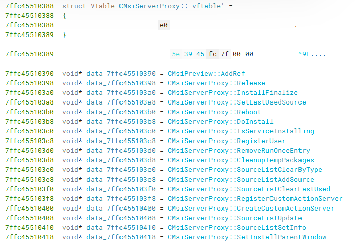 CMsiServerProxy Virtual Table