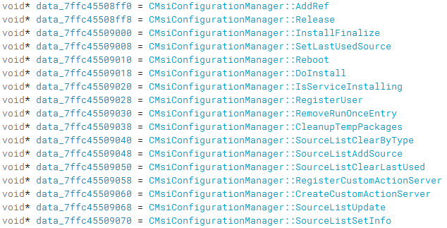Windows Installer MsiConfigurationManager COM Interface