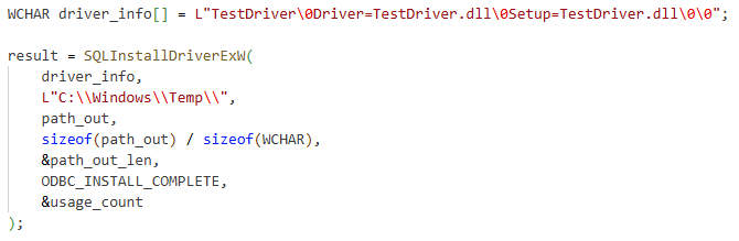 Proof of Concept for ODBC execution