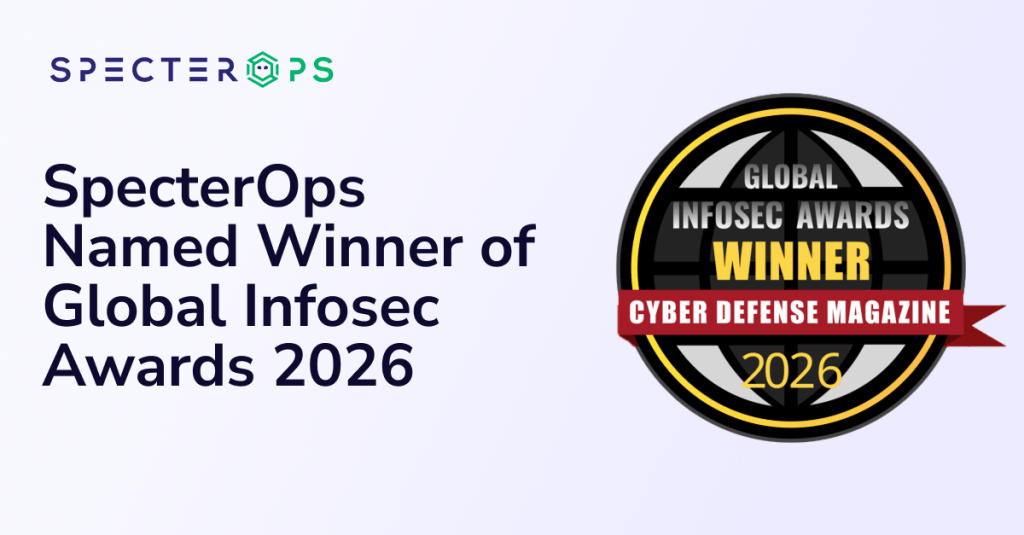 SpecterOps Named Winner of Global Infosec Awards 2026