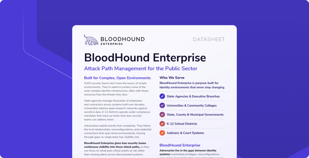 BloodHound Enterprise Attack Path Management for the Public Sector