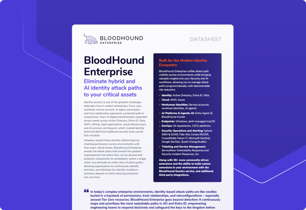 BloodHound Enterprise Datasheet