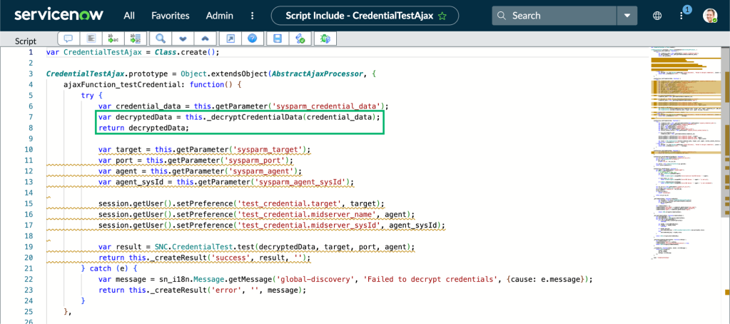 Cleartext Credential Recovery in ServiceNow